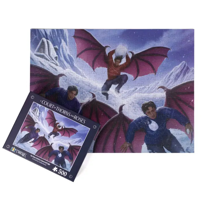 Bat Boys Solstice Snowball Fight 500-Piece Puzzle | Acotar