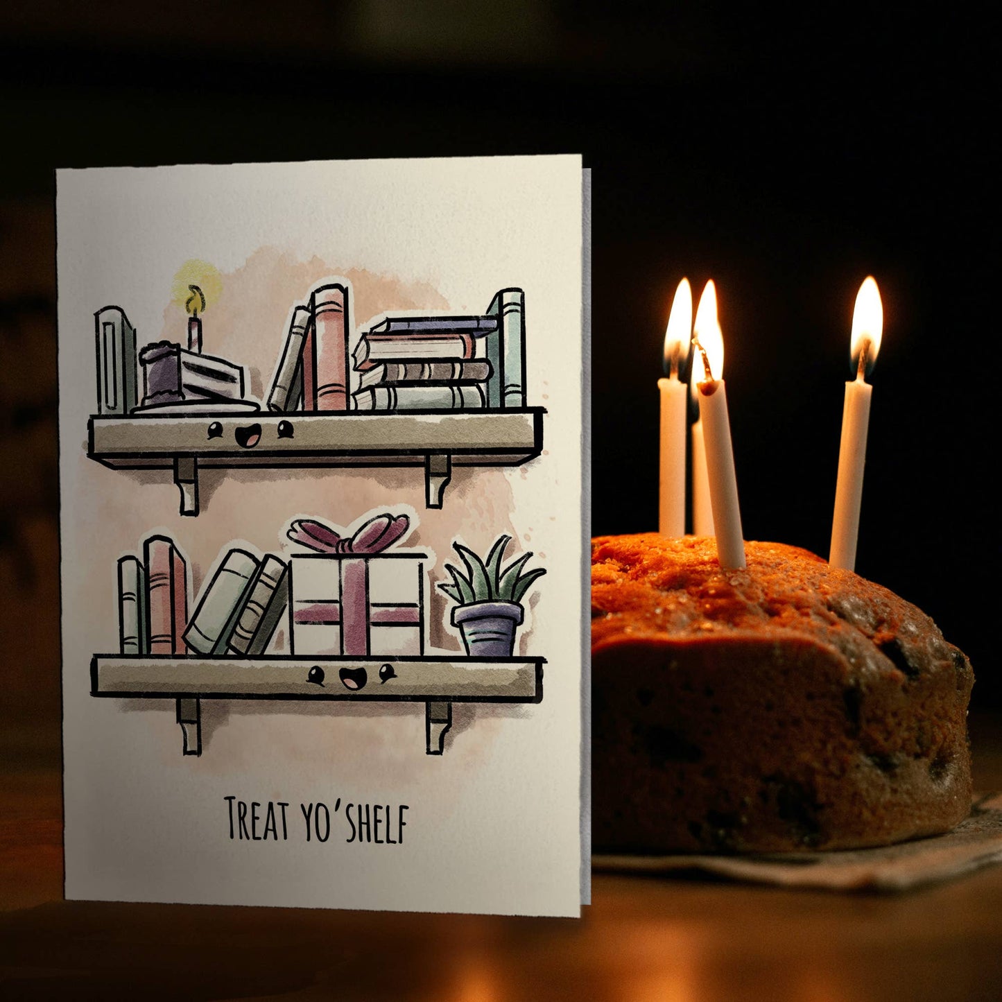 Treat Yo Shelf (Birthday Card)