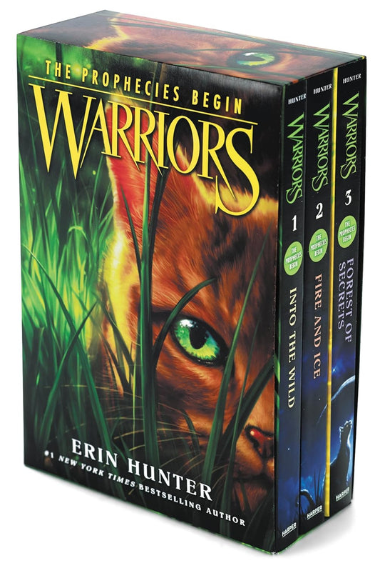 Warriors (Volumes #1 -3) Into the Wild, Fire and Ice, Forest of Secrets by Erin Hunter - (Boxed Set) (Paperback)
