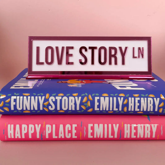 Love Story Ln Acrylic Shelf Sign