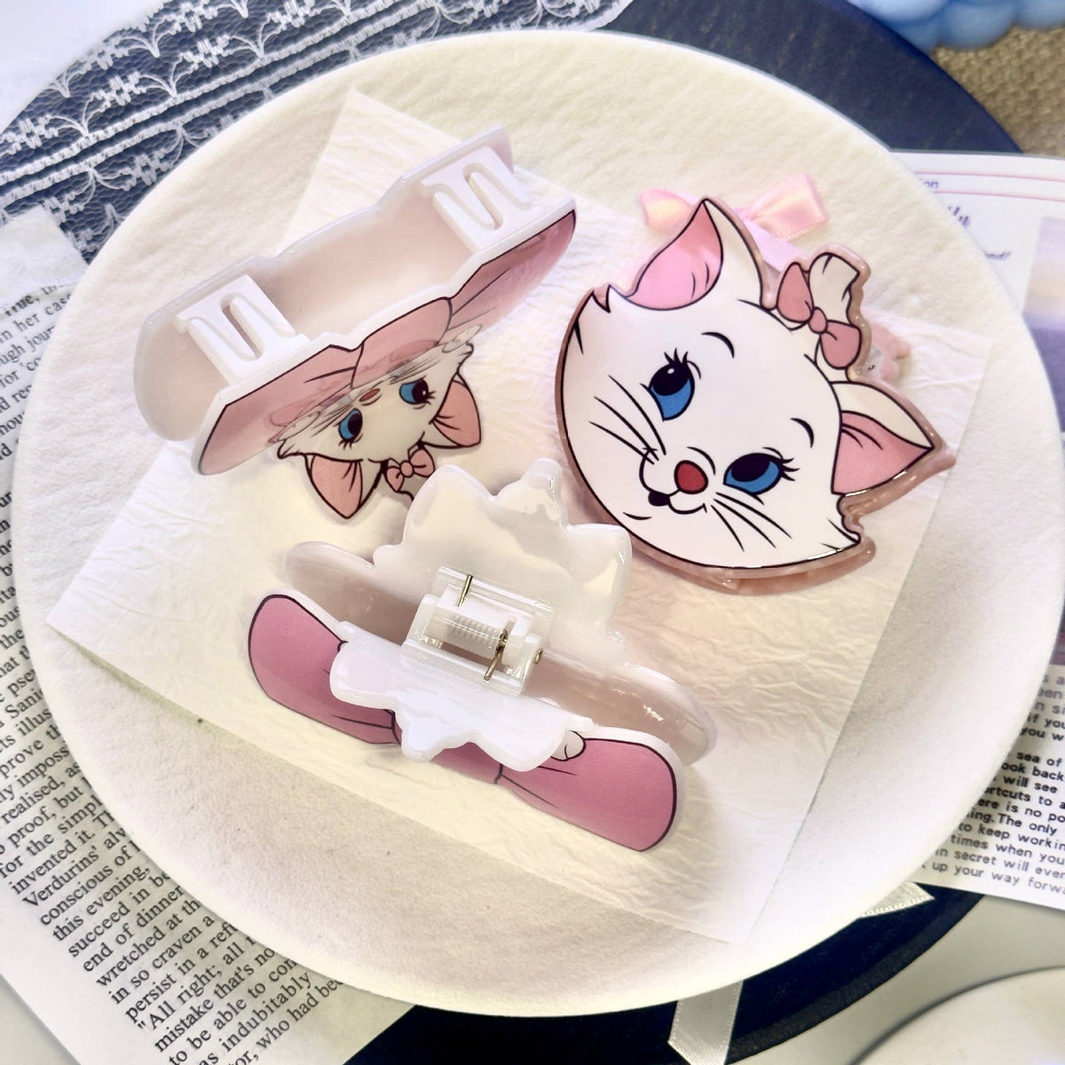 Cute Bow Cat Acetate Hair Claw Clip | Kawaii Animal Clip