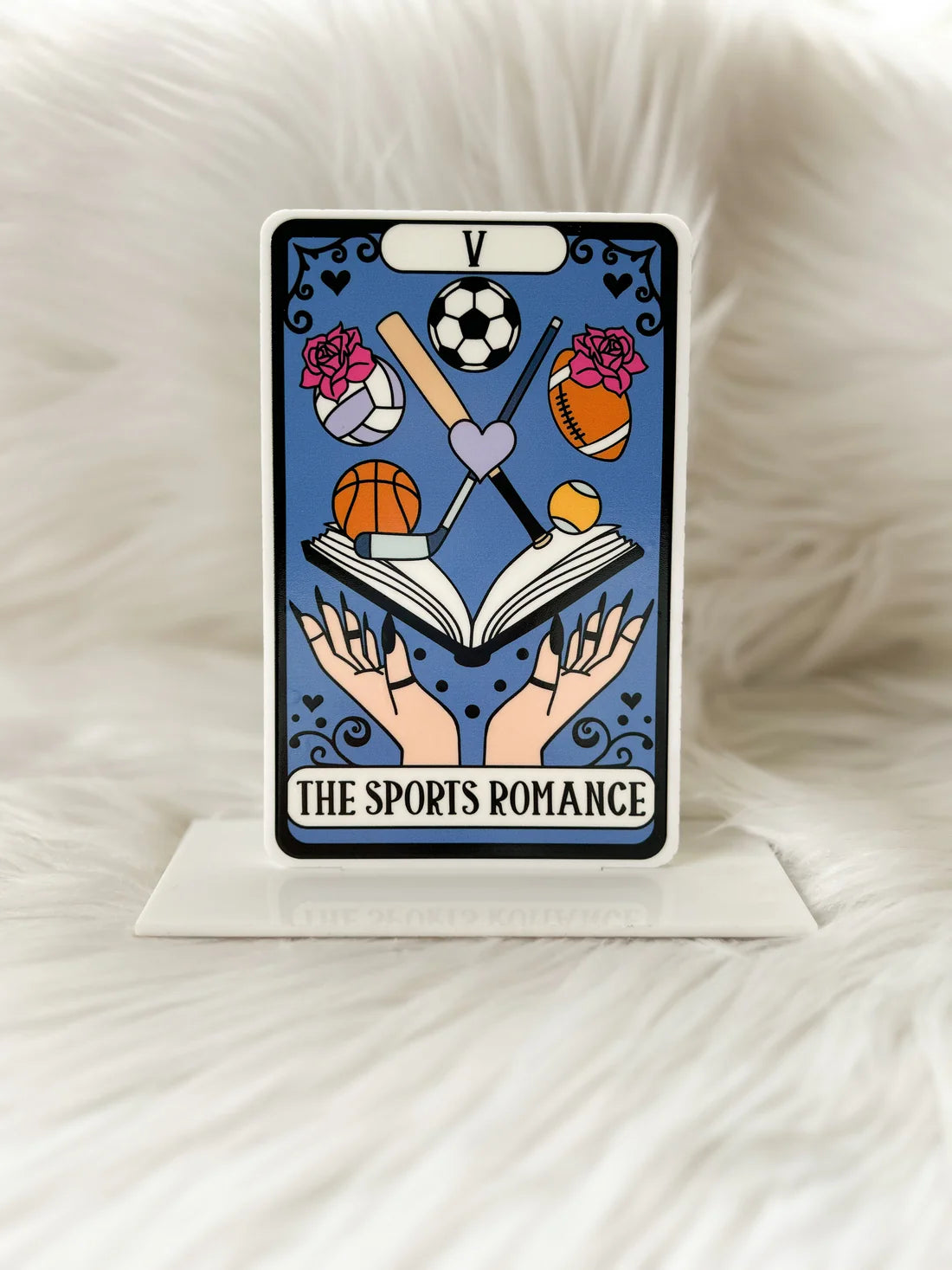 The Sports Reader Tarot Card Shelf Sign