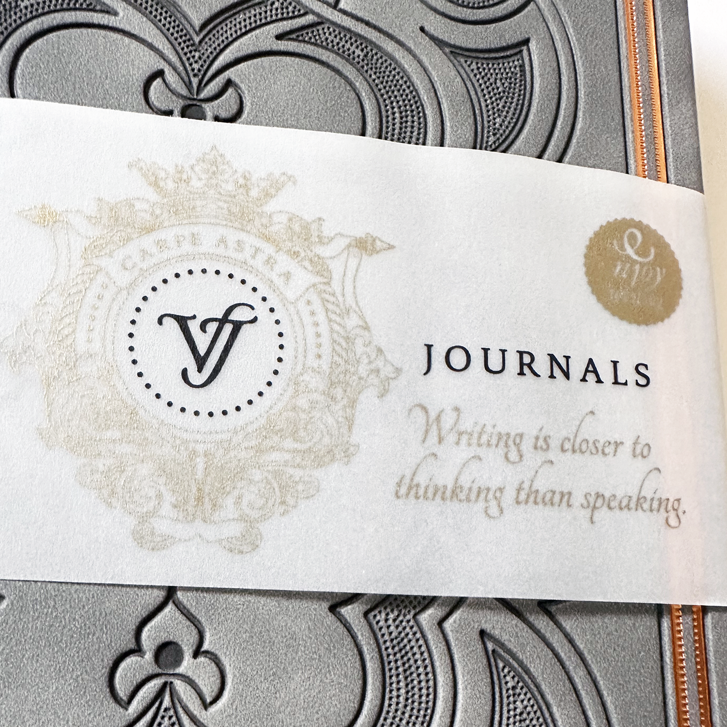 Victoria's Journals Antique Style Journal (Hard Cover) (Grey)