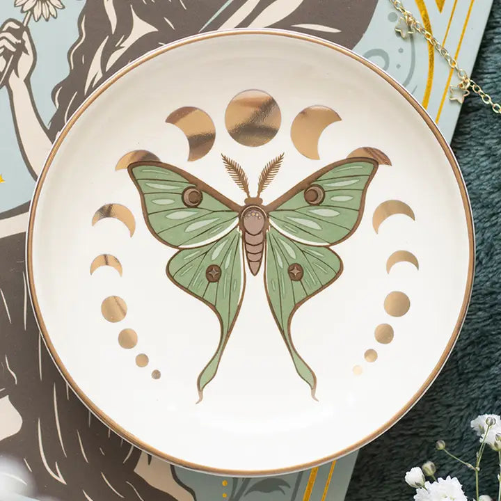 Moonphase Moth Trinket Dish