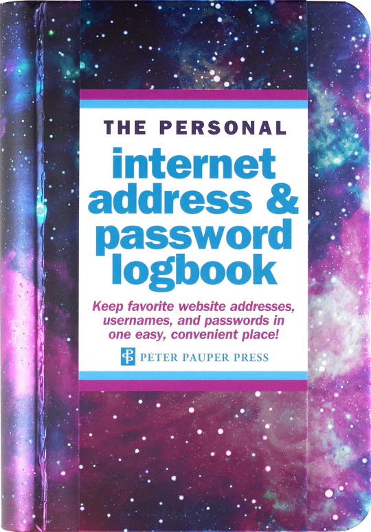 The Personal Internet Address & Password Logbook - Galaxy/Space