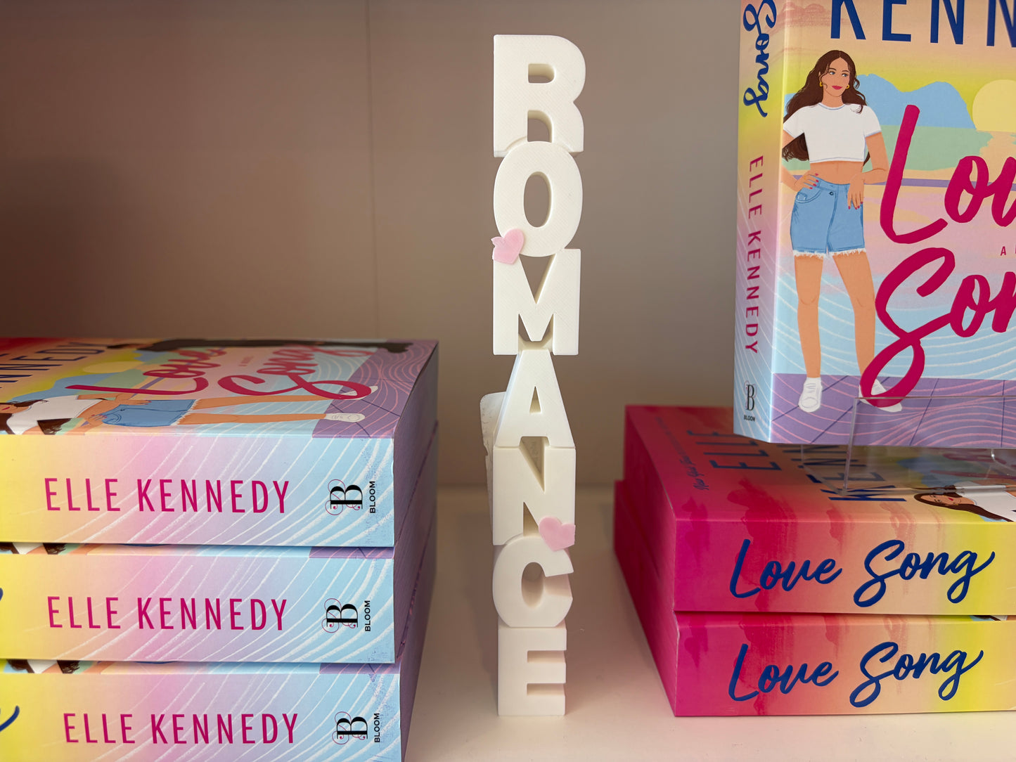 Romance Shelf Sign (Stacked, Standing, Acrylic)