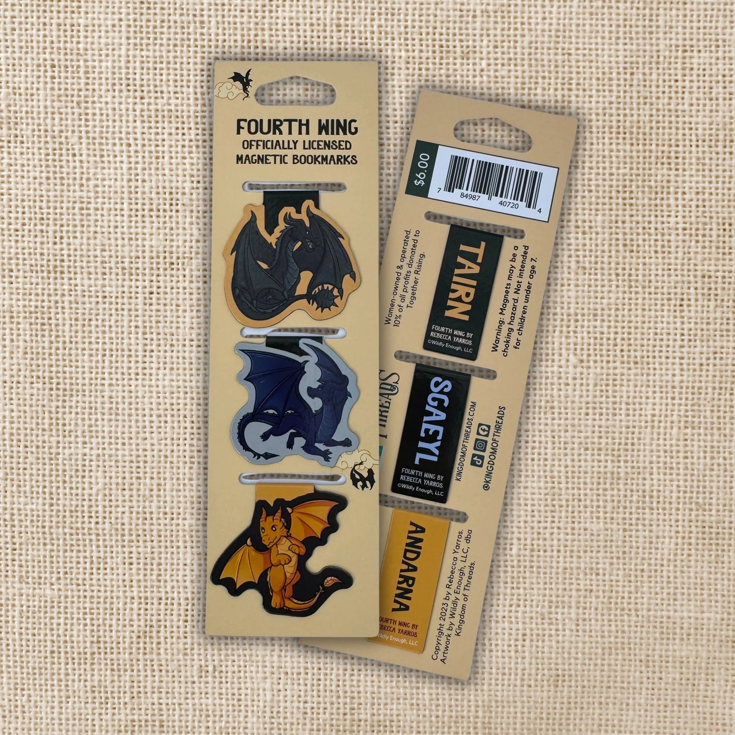 Fourth Wing - Dragons (Magnetic Bookmark Trio)
