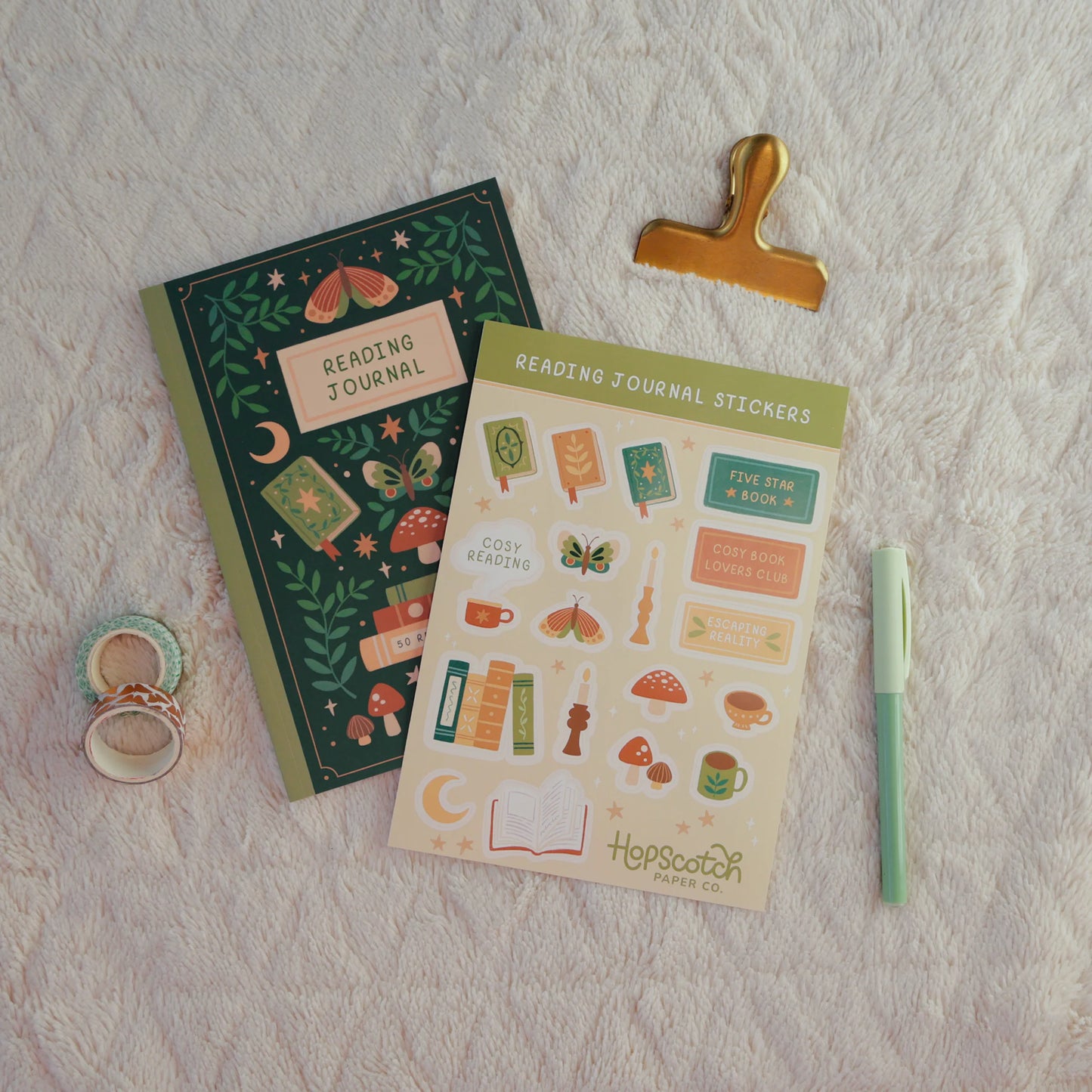 Whimsical Book Journal Stickers