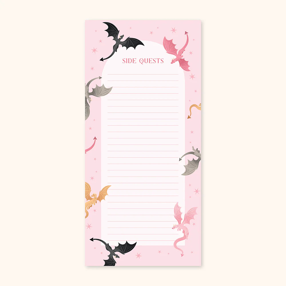 Side Quests List Pad - Magnetic Fridge List
