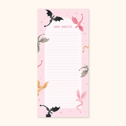 Side Quests List Pad - Magnetic Fridge List