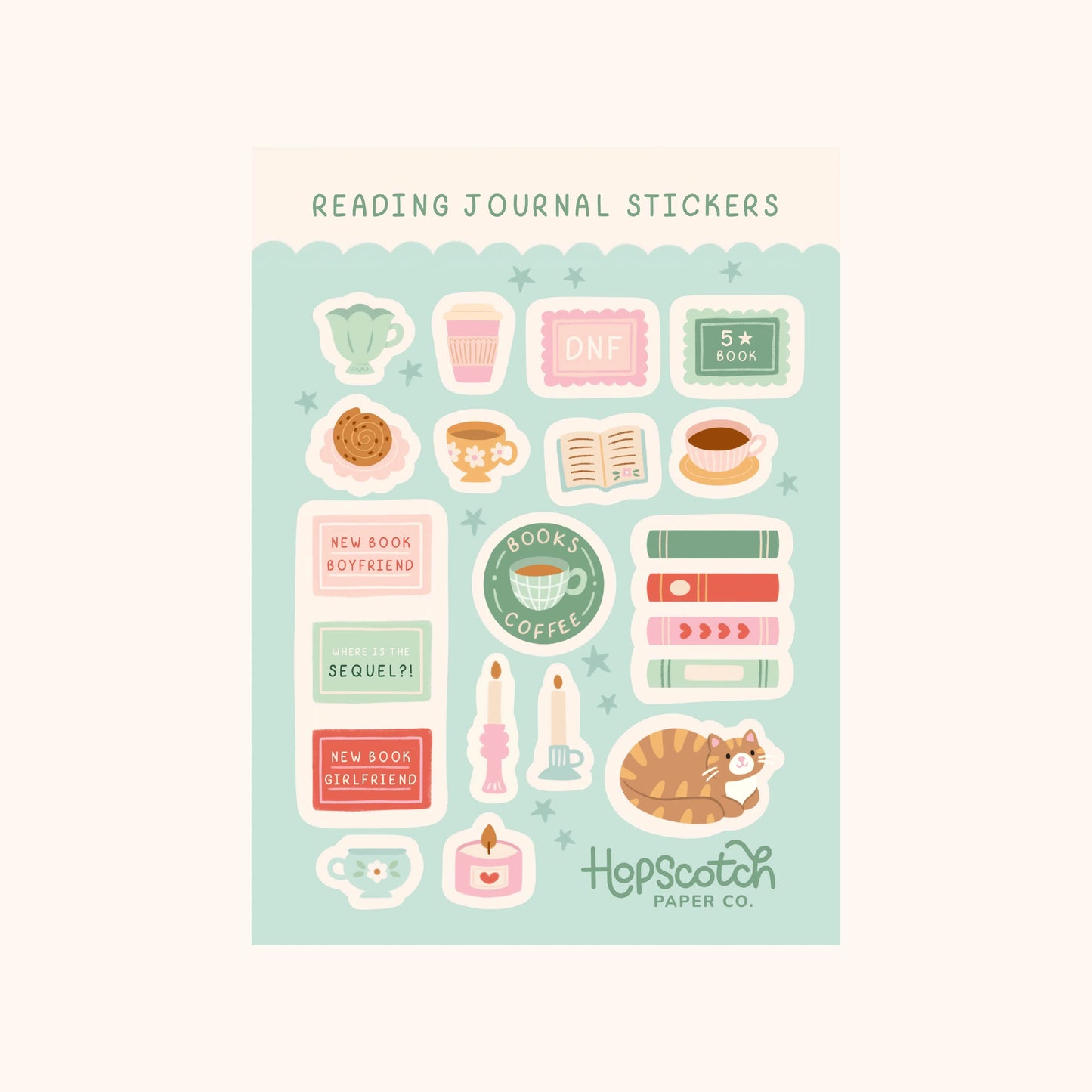 Whimsical Book Journal Stickers