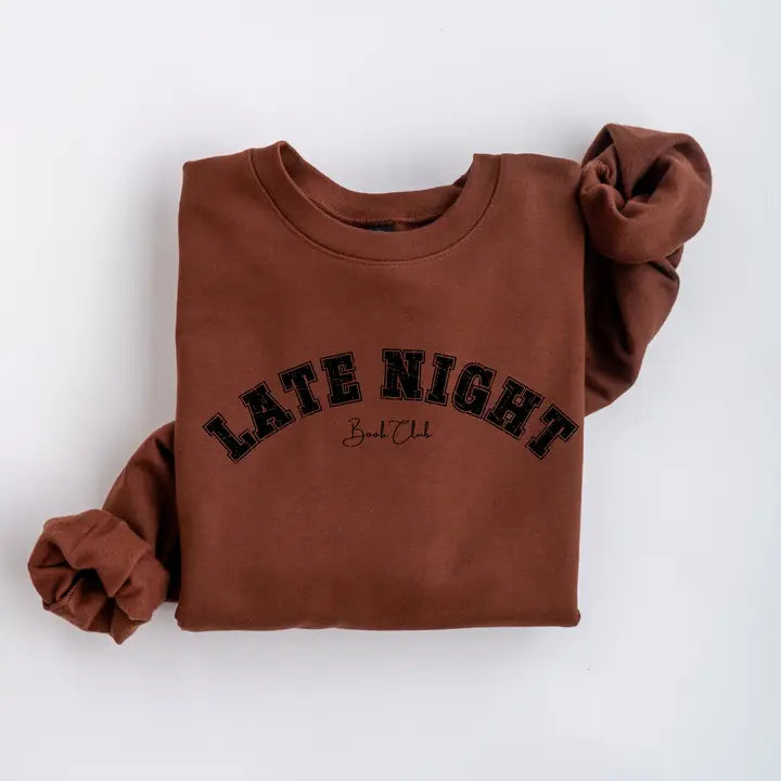 Late Night Book Club Crewneck (Brown)