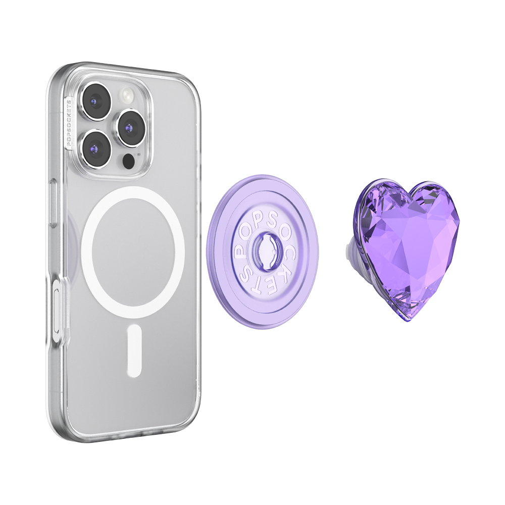 PopSockets MagSafe Dichroic Heart Violet