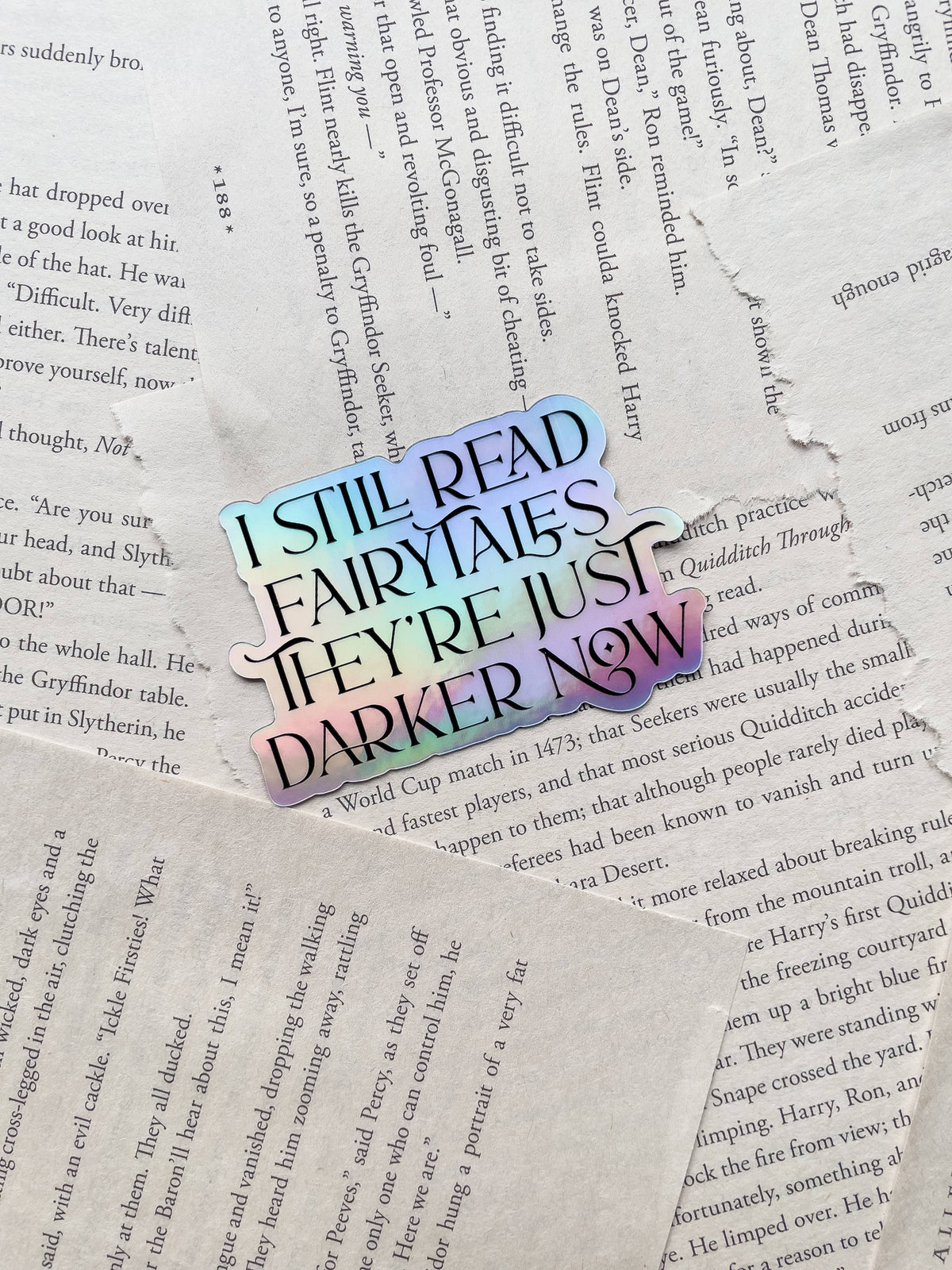 Darker Fairytales Bookish Reader Waterproof Vinyl Sticker