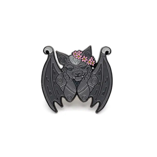 Bartholomew in a Flower Crown Enamel Pin