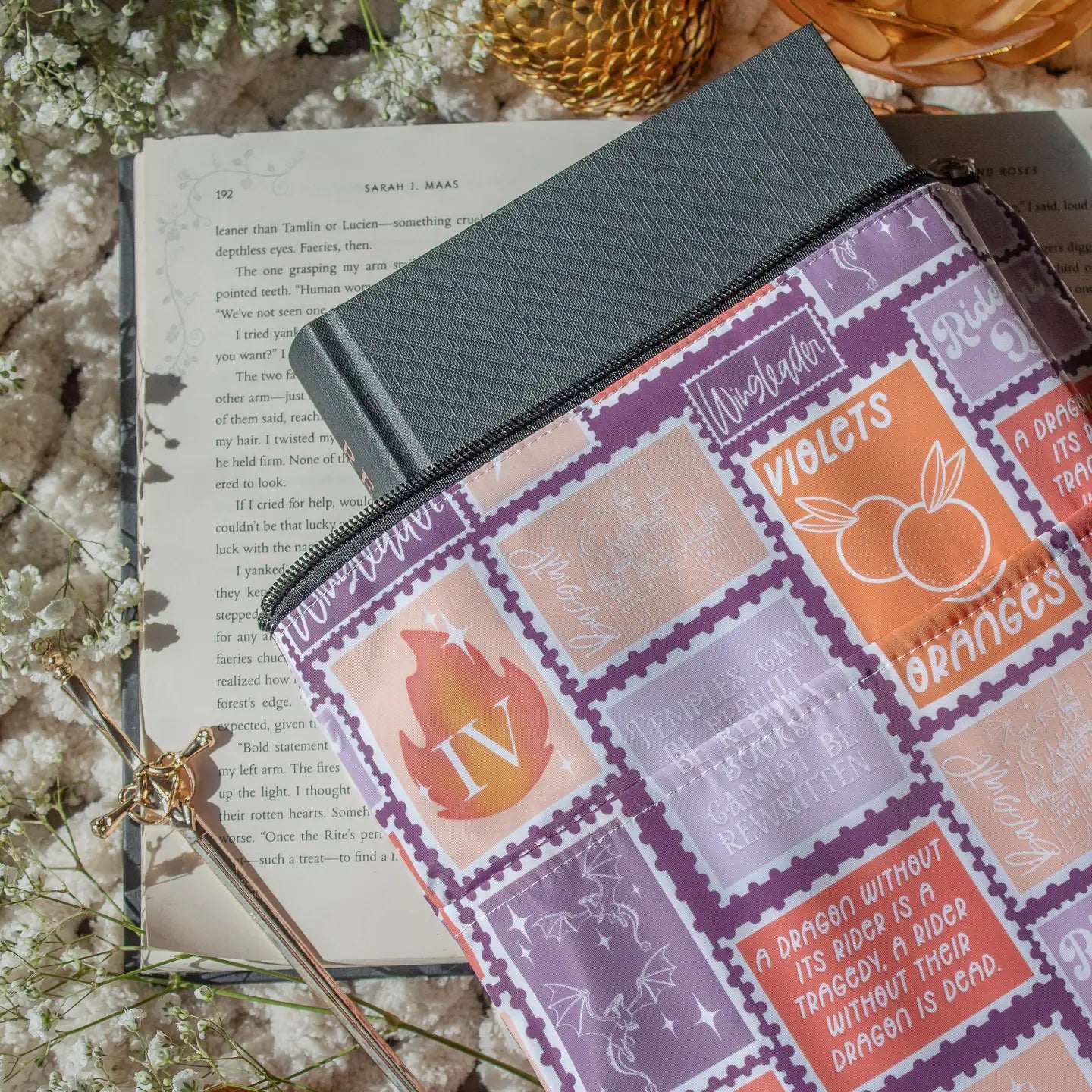 Fourth Wing Stamps - Water Resistant XL (E-Reader/Book/Tablet Sleeve)