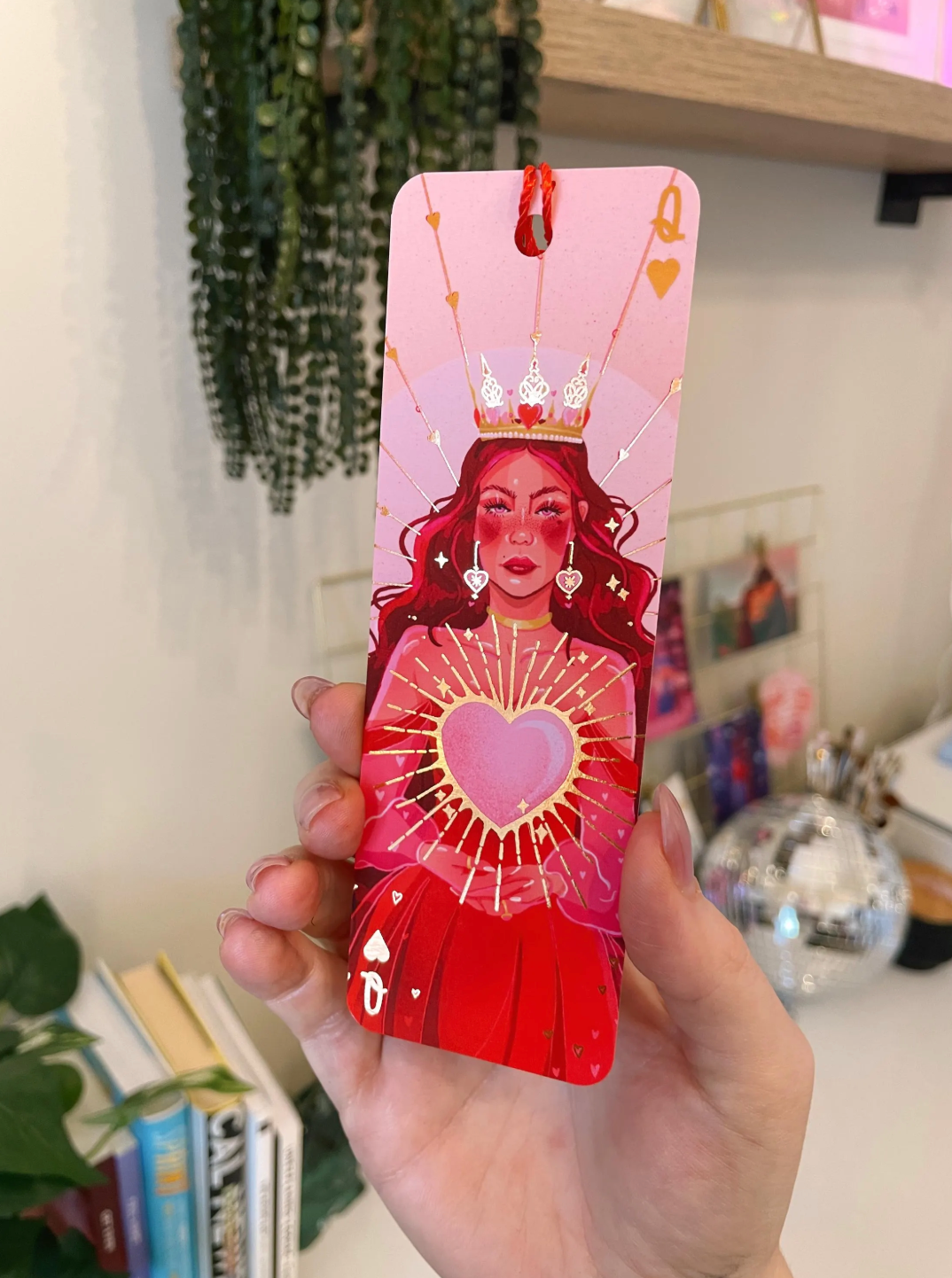 Queen of Hearts - Rose Gold Foil (Bookmark)