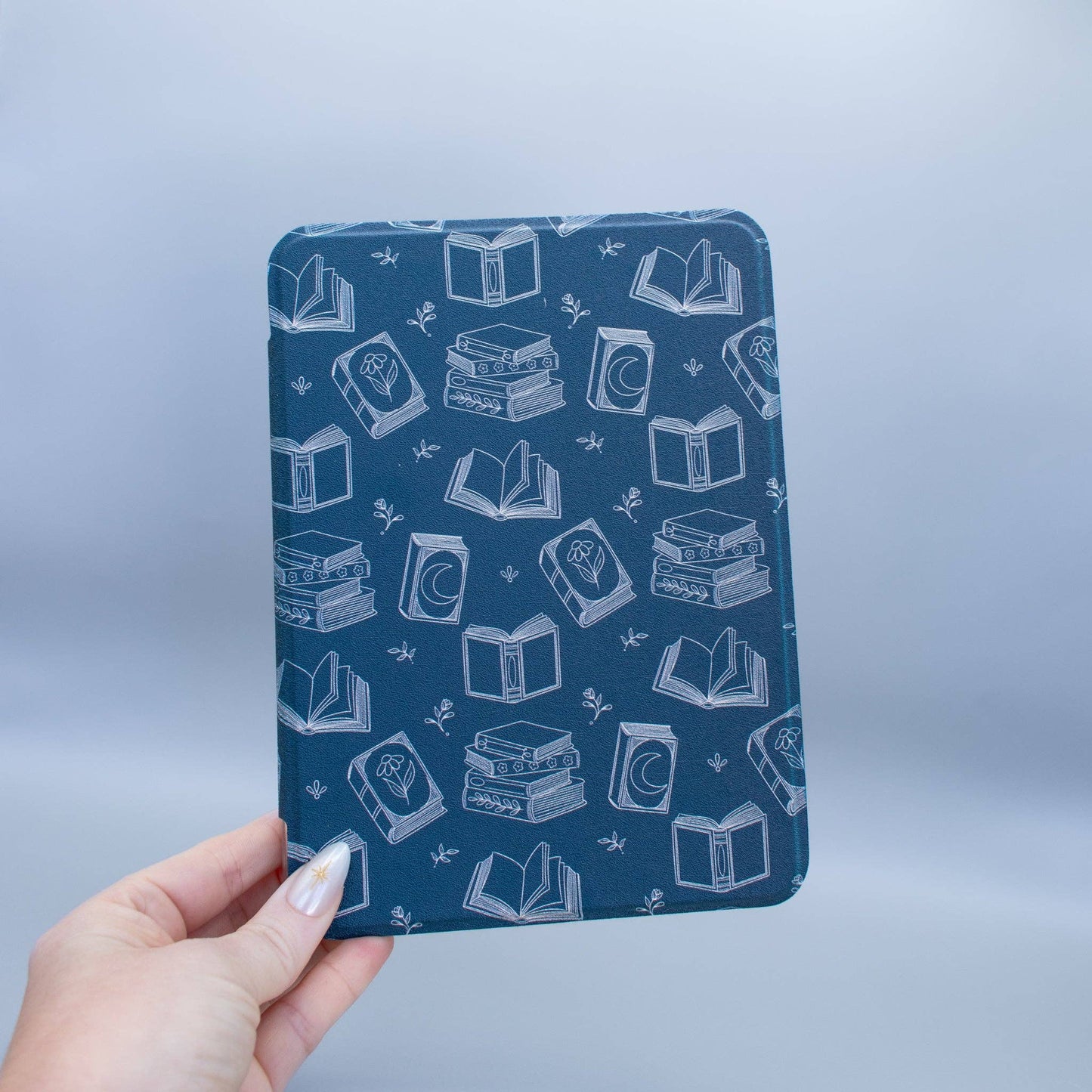 Navy Bookish Pattern (Kindle Case)