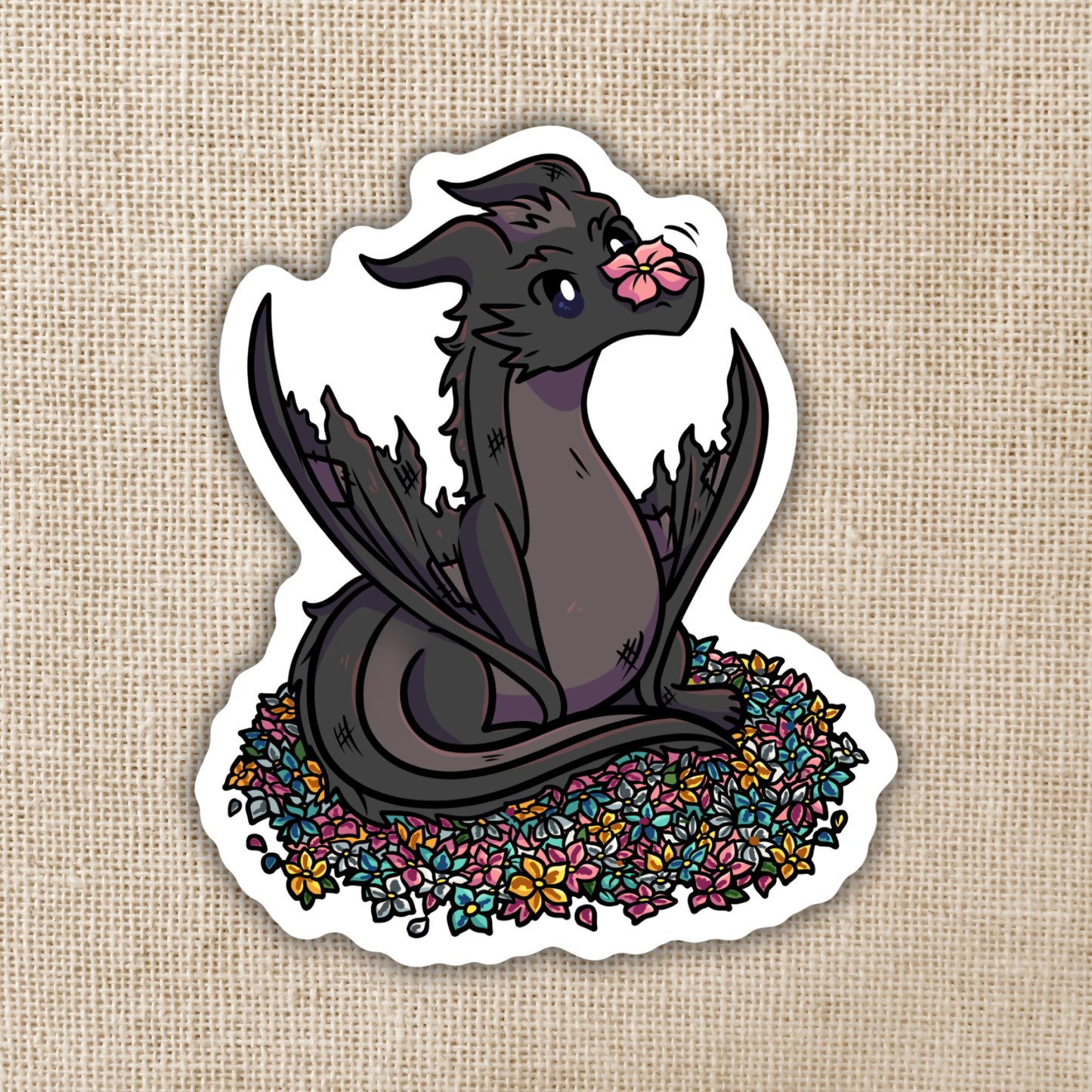Abraxos in the Flowers - Throne of Glass Inspired (Vinyl Sticker)