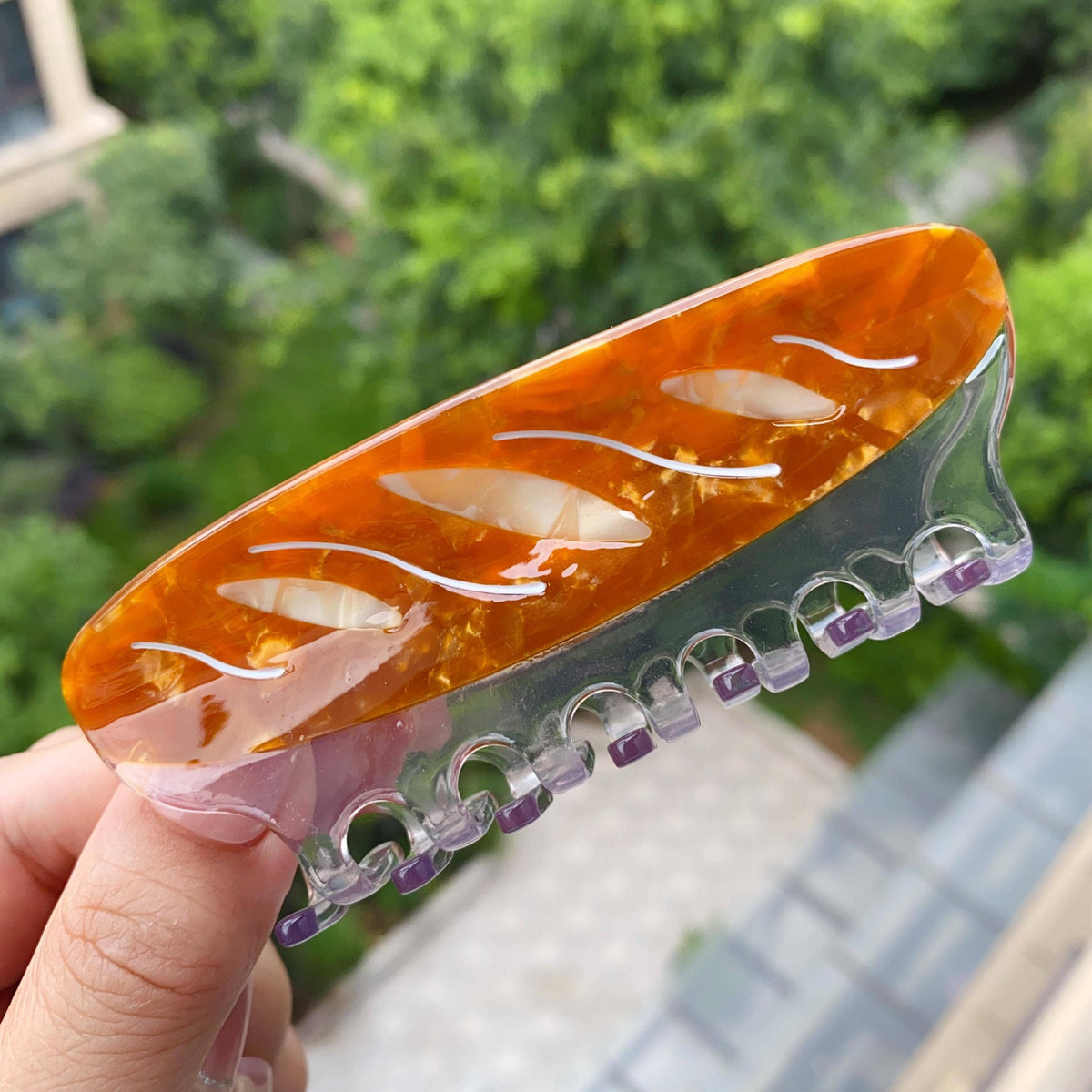 Bakery Croissant Acetate Hair Claw Clip