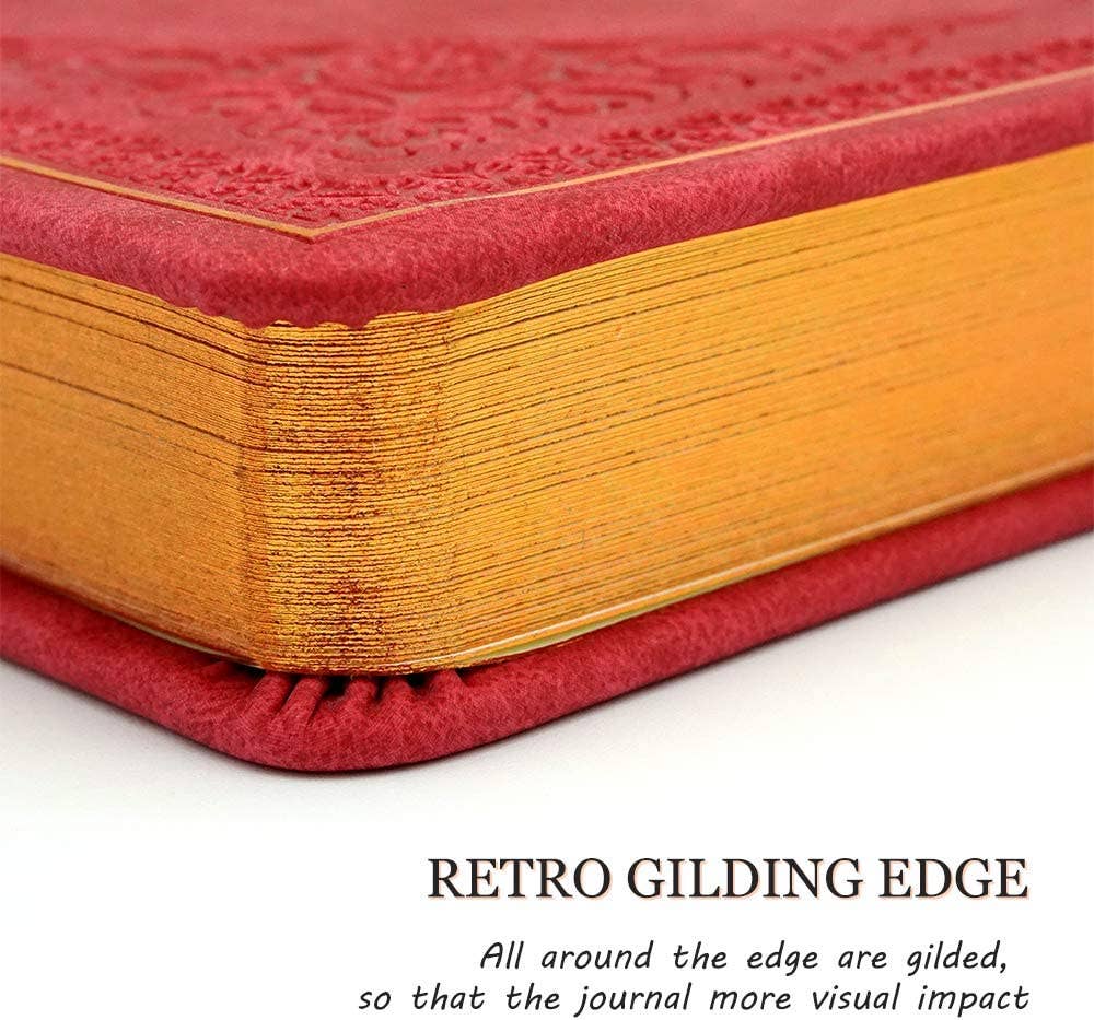 Victoria's Journals Antique Style Journal (Hard Cover) (Red)