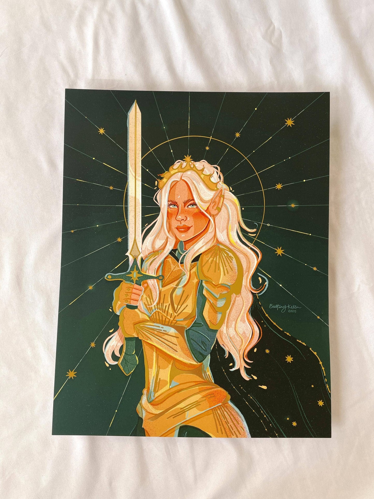 Aelin - Gold Foil - Throne of Glass Inspired (Art Print)