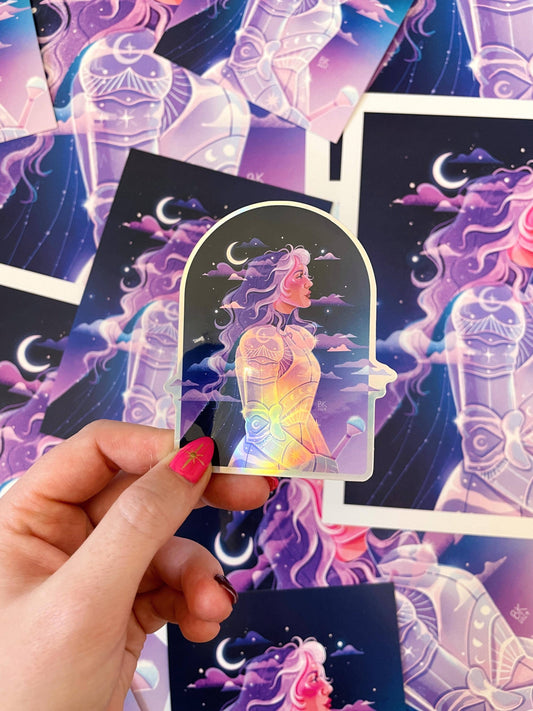 Moonlight Knight (Holographic Vinyl Sticker)
