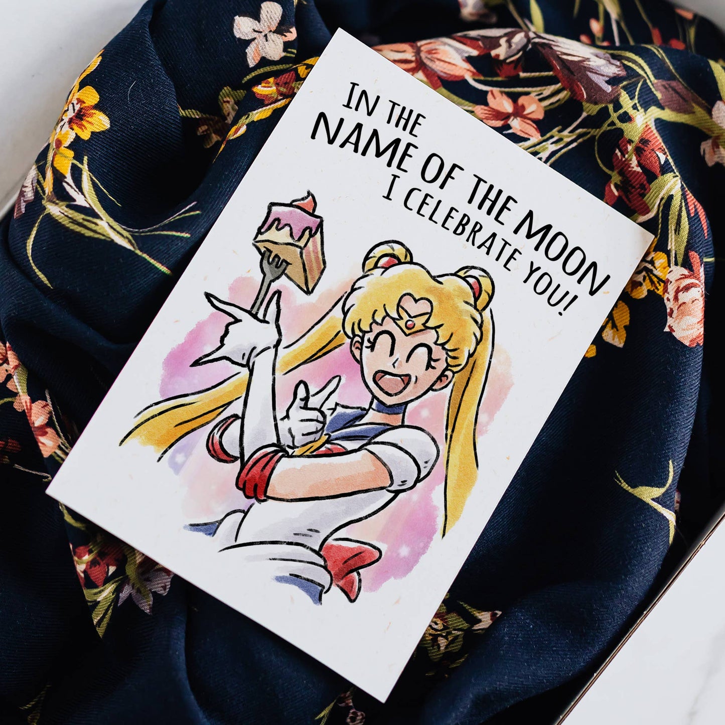 In the Name of the Moon - Sailor Moon Inspired (Birthday Card)