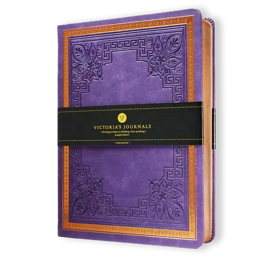 Victoria's Journals Antique Style Journal (Hard Cover) (Dark Purple)