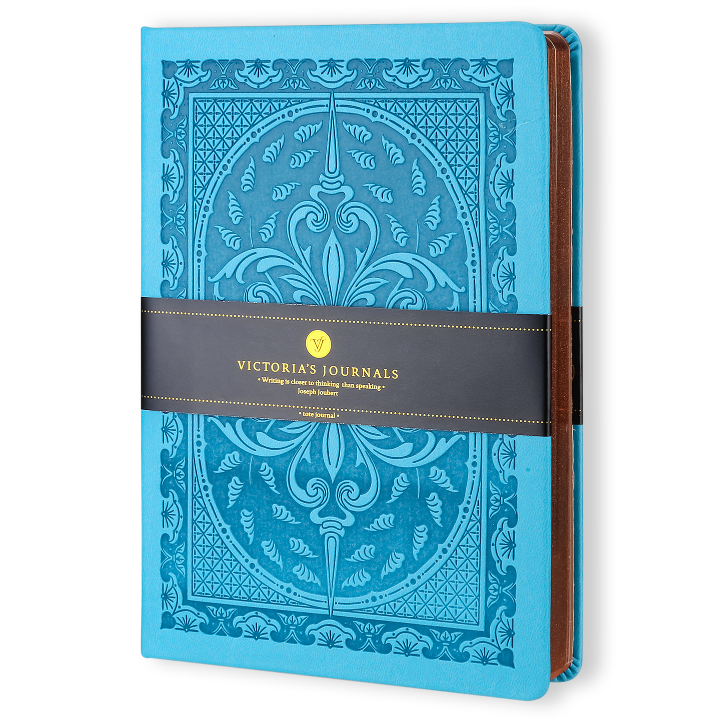 Victoria's Journals Antique Style Journal (Hard Cover) (Aqua Blue)