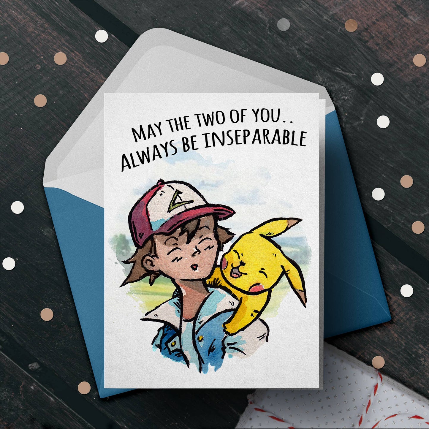 May The Two of You Always Be Inseparable - Pokemon/Pickachu Inspired (Card)