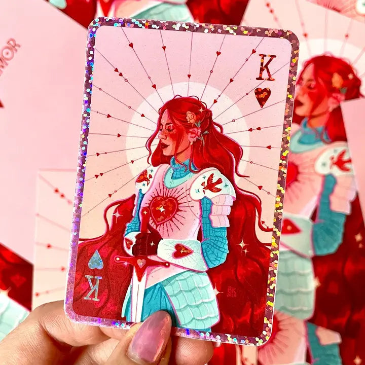 Knight of Hearts (Glossy Vinyl Sticker)