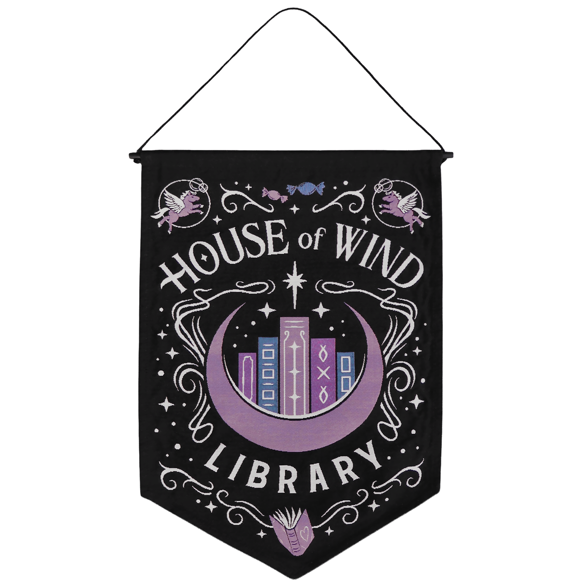 A Court of Thorns and Roses: House of Wind Library Cloth Tapestry Pennant (16'' x 24'')