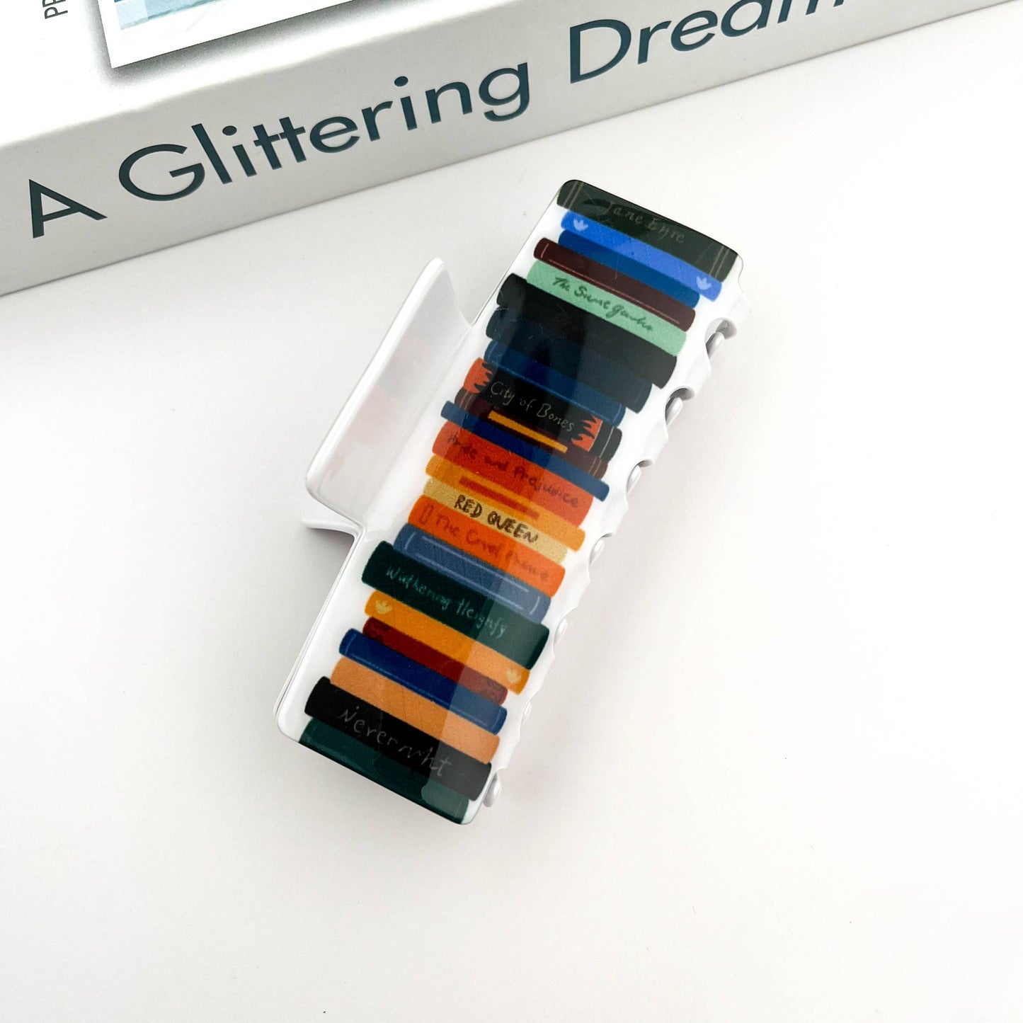 Colorful Stacked Books - Hair Claw Clips