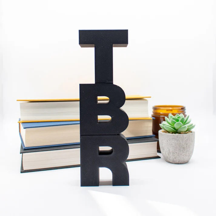 TBR Sign - Black  (Stacked, Standing, Acrylic)