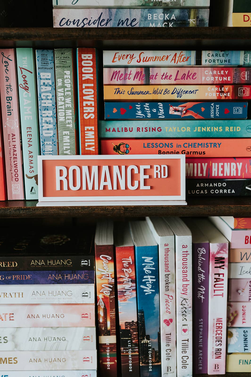 Romance Rd (Acrylic Shelf Sign w/stand)