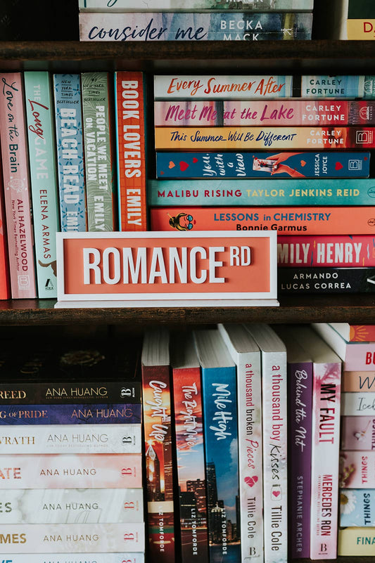 Romance Rd (Acrylic Shelf Sign w/stand)