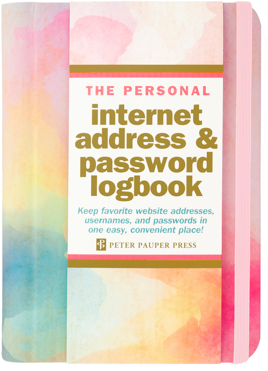 The Personal Internet Address & Password Logbook - Watercolor Sunset