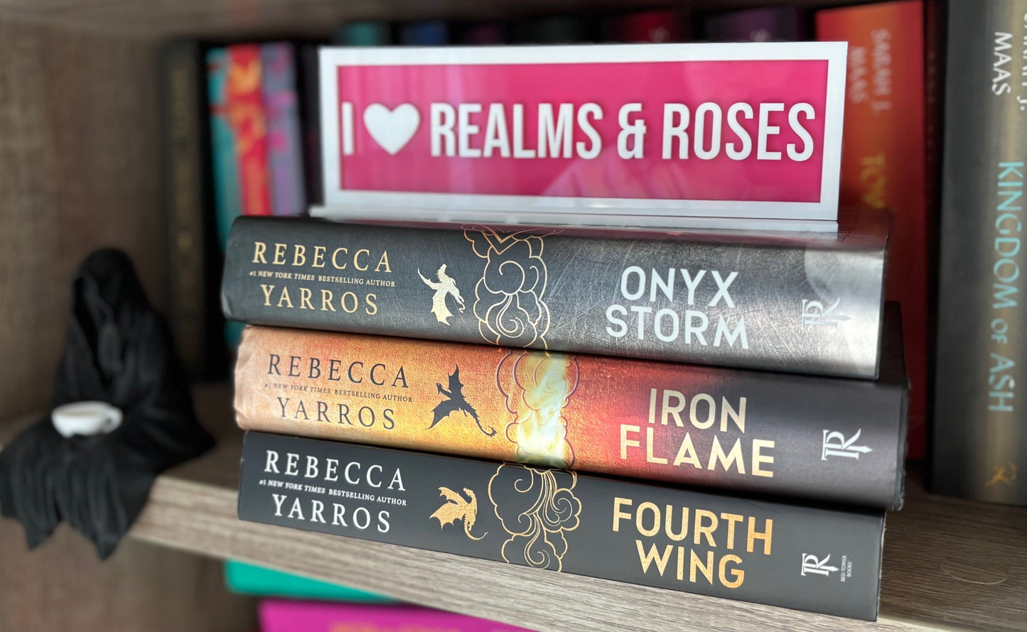 I Love Realms and Roses (Acrylic Shelf Sign w/stand)
