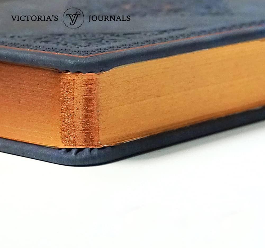 Victoria's Journals Antique Style Journal (Hard Cover) (Dark Blue)