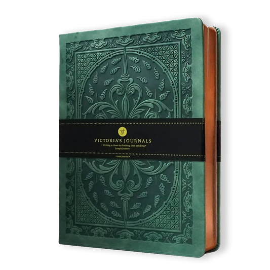 Victoria's Journals Antique Style Journal (Hard Cover) (Green)