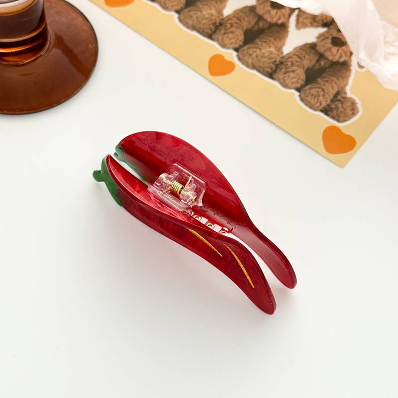 Red Chilli Pepper (Spicy) - Hair Claw Clips