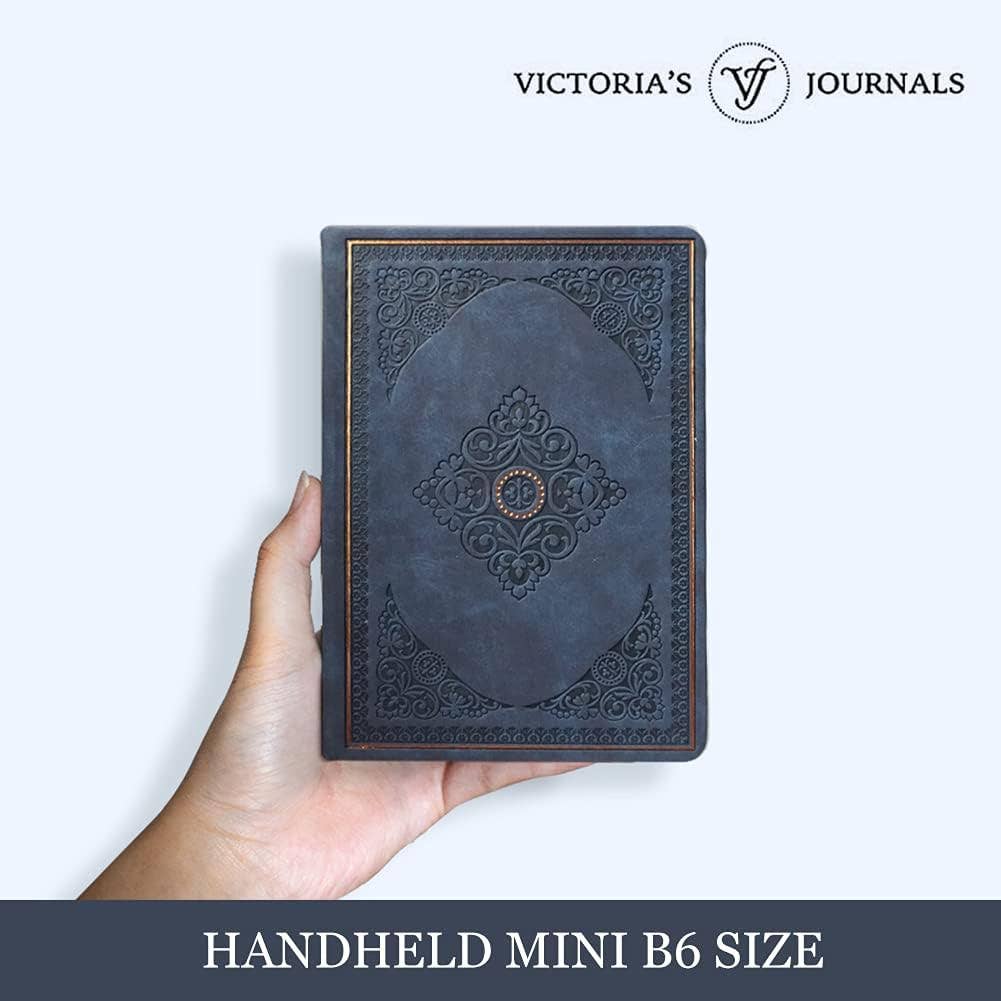 Victoria's Journals Antique Style Journal (Hard Cover) (Dark Blue)