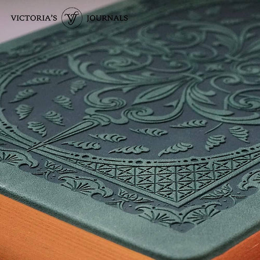 Victoria's Journals Antique Style Journal (Hard Cover) (Green)