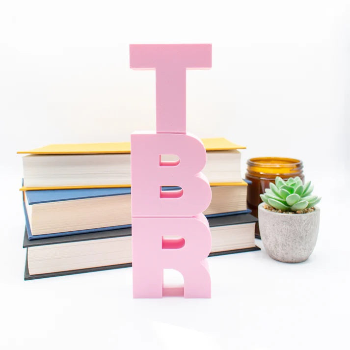 TBR Sign- Pink  (Stacked, Standing, Acrylic)