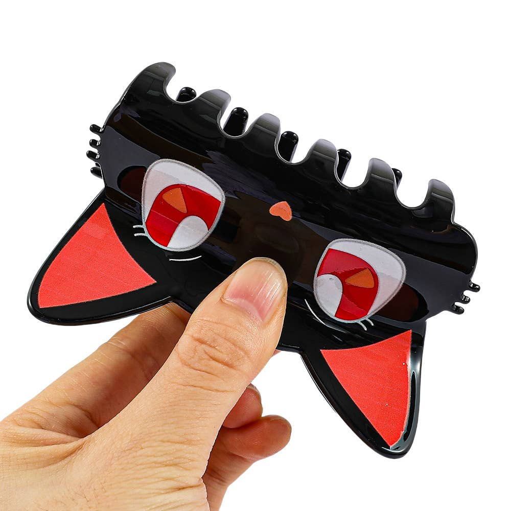 Black Cat Head (Sailor Moon Inspired) - Hair Claw Clips