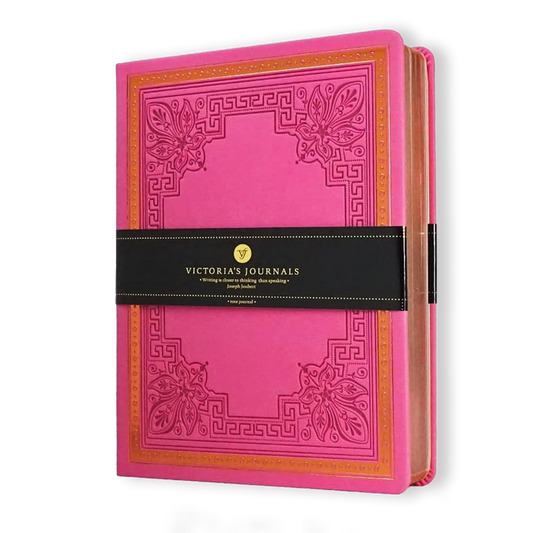 Victoria's Journals Antique Style Journal (Hard Cover) (Pink)