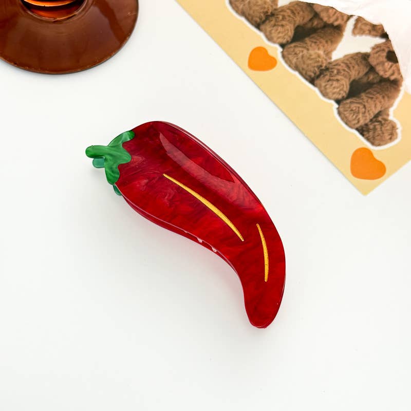 Red Chilli Pepper (Spicy) - Hair Claw Clips